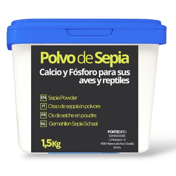 Polvo de Sepia 1,5 kg | Fuente natural de Calcio y Fósforo para sus aves Polvo de Sepia 1,5 kg | Fuente natural de Calcio y Fósforo para sus aves